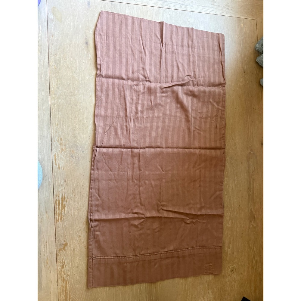 Organic Egyptian Cotton Damask Stripe Pillowcase Set Mauve 2pc